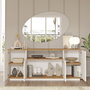 Hanah Home Fr15-Aw Consola Pino Atlántico Blanco 180x75x44.5 cm Fabricado en Melamina 18mm Mueble Salón Pasillo Dormitorio